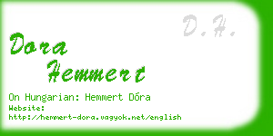 dora hemmert business card