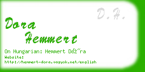 dora hemmert business card